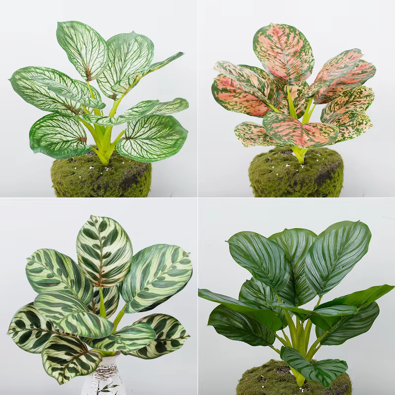 Plantes vertes en plastique pour bureau