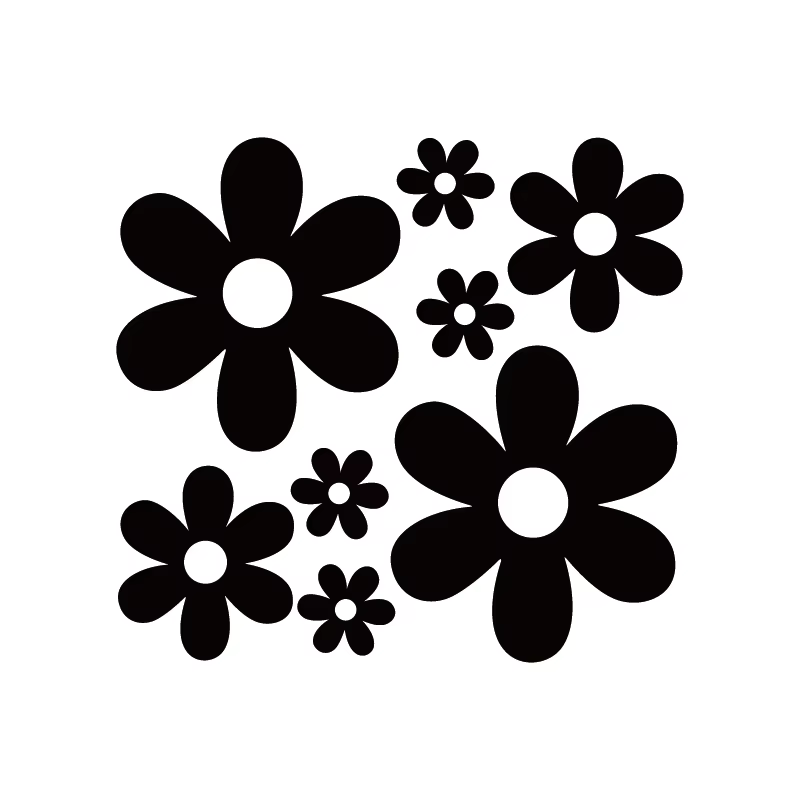 Autocollant de voiture fleur belle pour fenêtre de voiture, décoration de carrosserie, Automobiles, motos, accessoires extérieurs, décalcomanies en vinyle