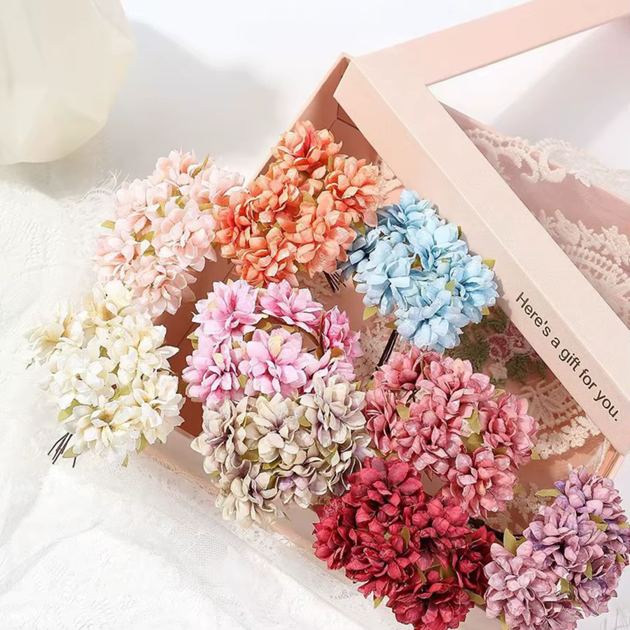 Fleurs artificielles œillets en soie