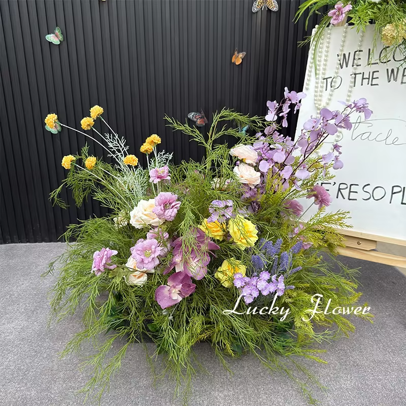 Monet – rangée de fleurs artificielles de Style jardin