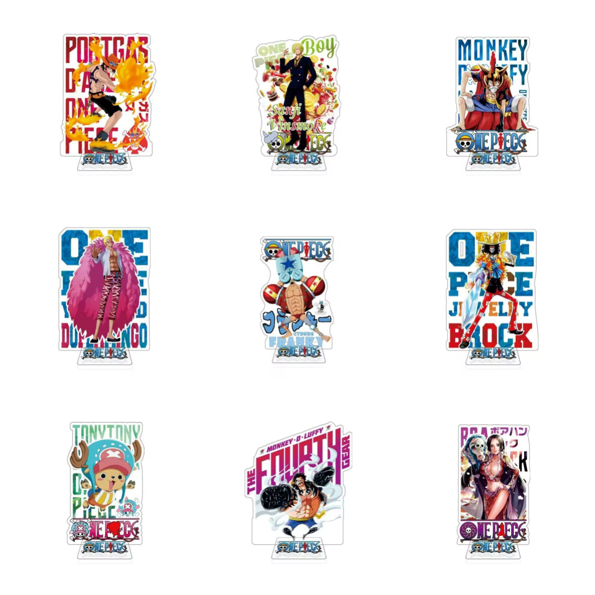 Une pièce acrylique grande marque debout "chapeau de paille" ornement créatif par Munch D. Luffy Luo Nuoya Solon
