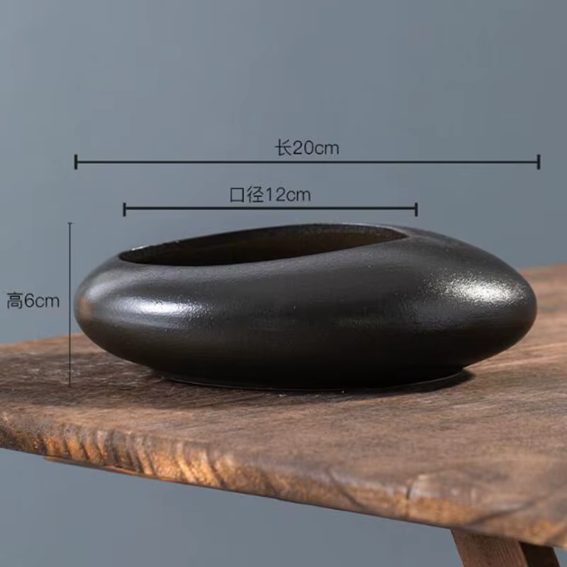 Poterie grossière bonsaï Vase vert Pot de plante hydroponique