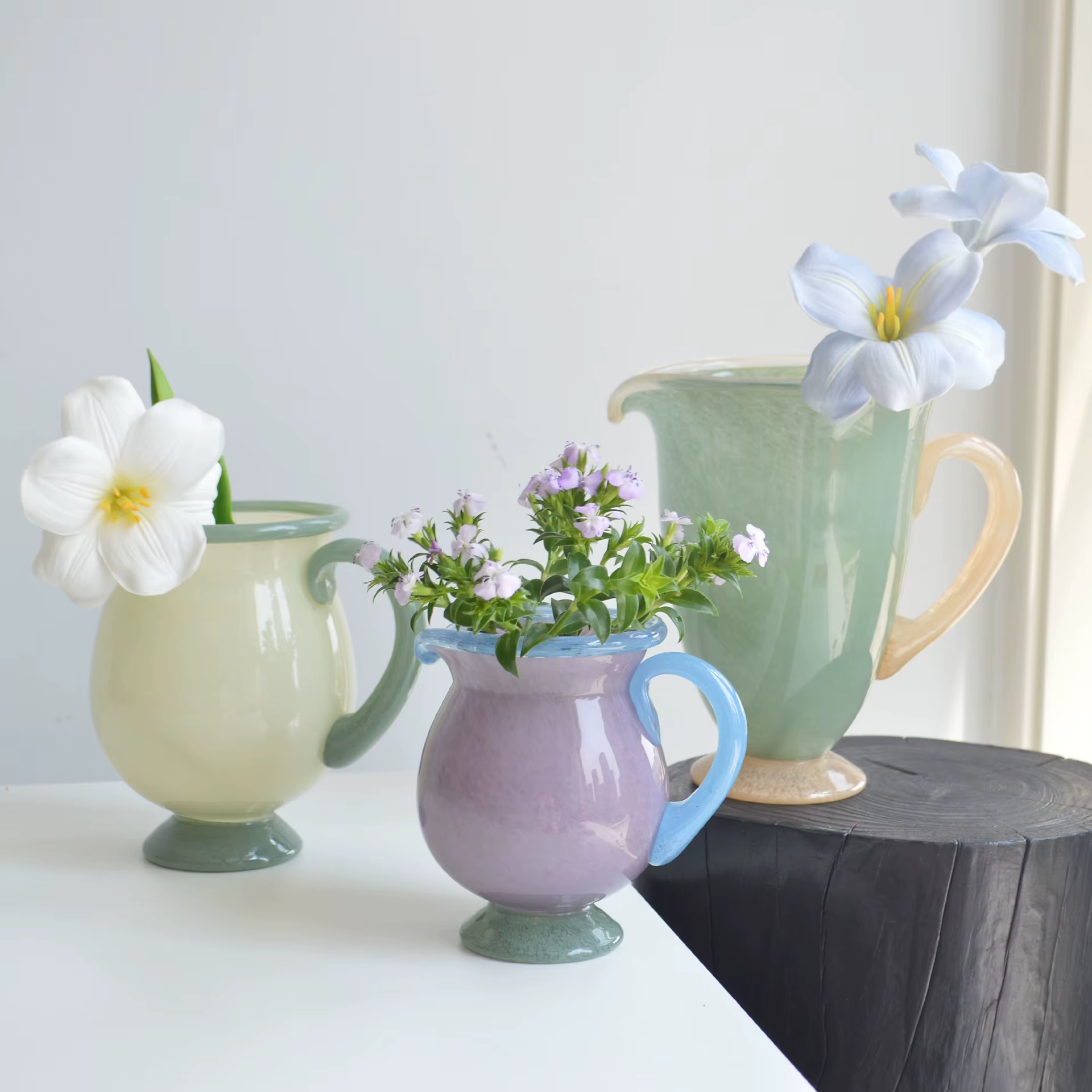 Vase en verre, pot en verre, accessoires pour arrangements floraux, hydroponie, terrarium, pot de fleurs, vase à fleurs, décoration de la maison