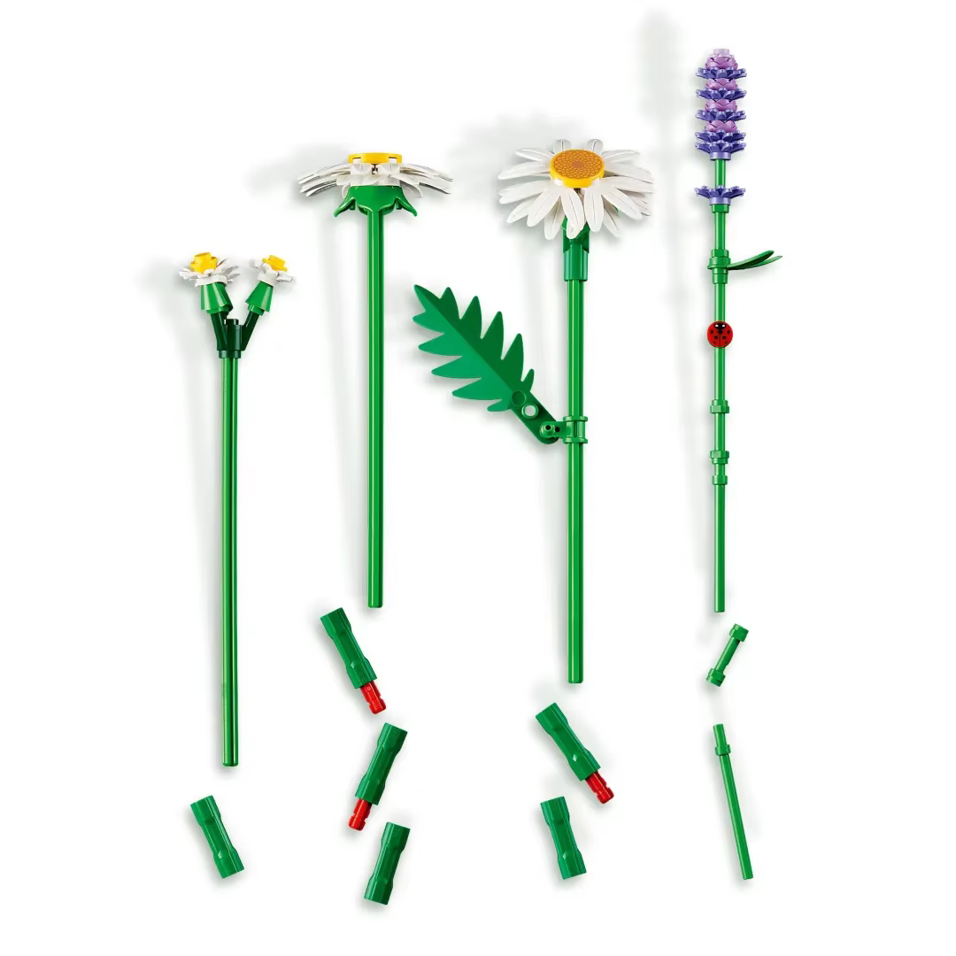 Nouveaux blocs de construction 2026, fleurs, plantes, petites marguerites blanches, lavande, jouets de construction, décoration, cadeaux