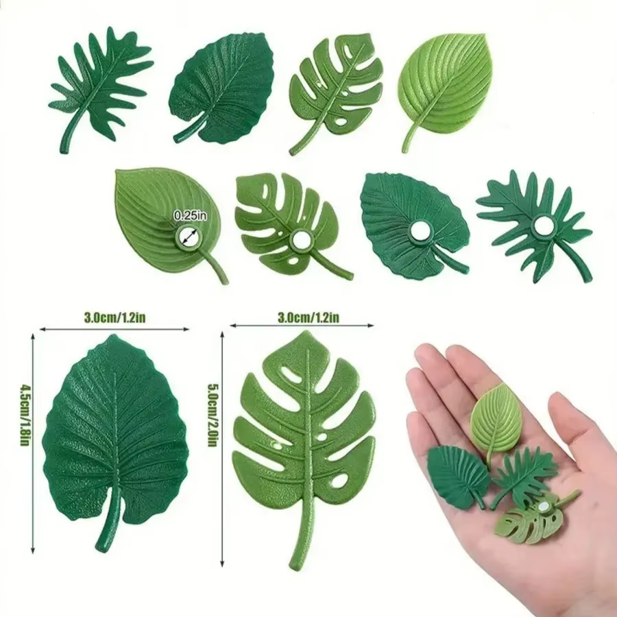Aimants de réfrigérateur feuilles de plantes 3D