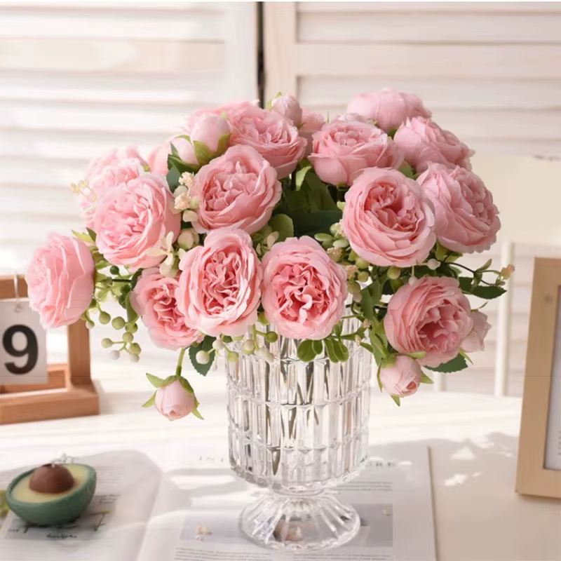 Rose Pivoine Artificielle