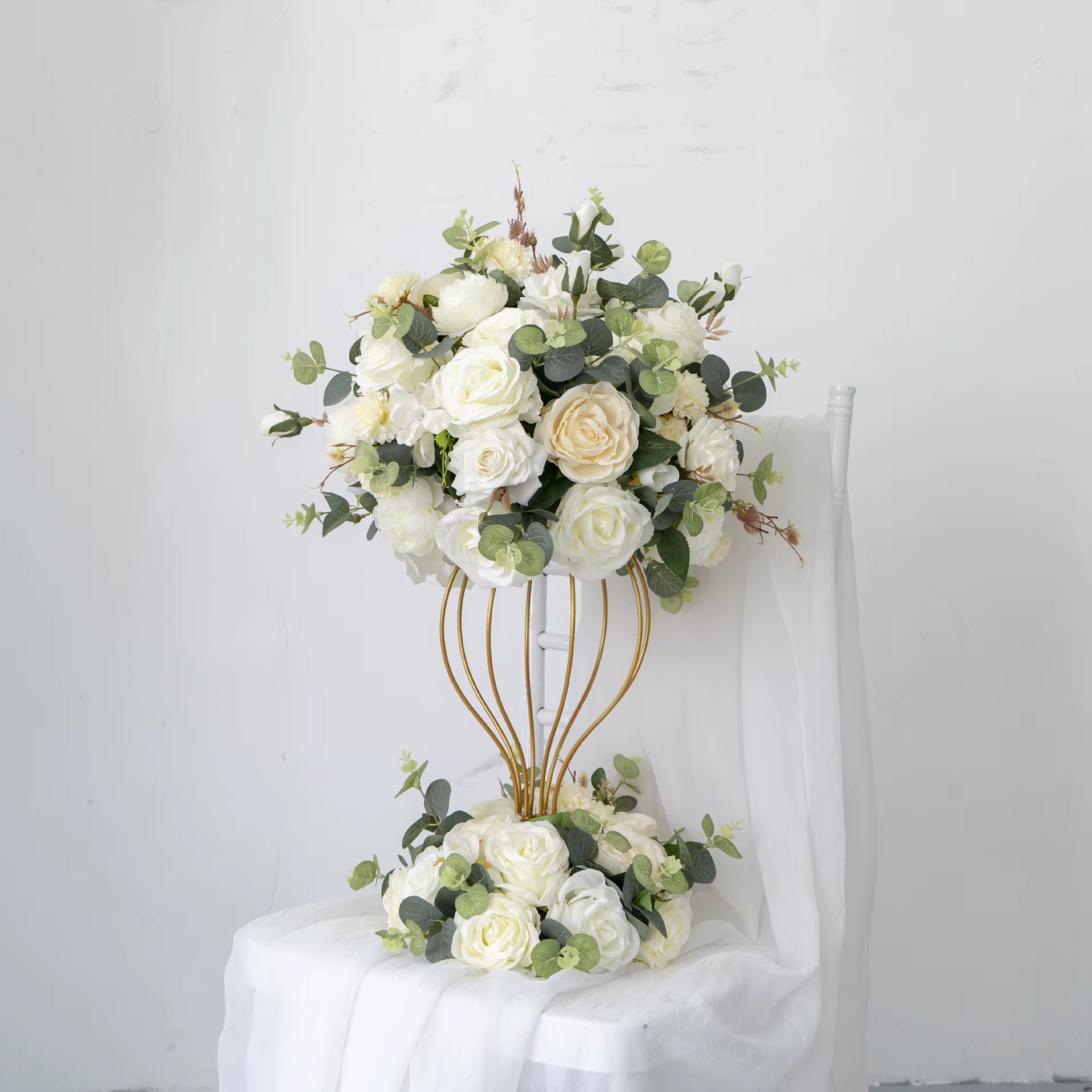 Arc de Corne Florale, Fleurs Artificielles pour Décoration de Mariage