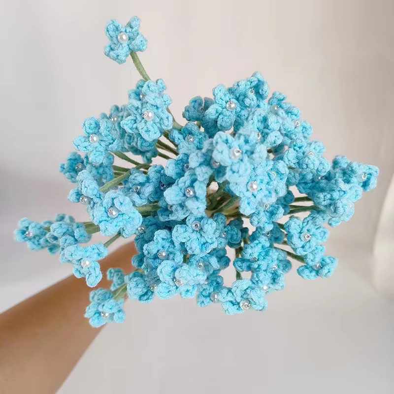 Nouveau bouquet de fleurs en fil tissé à la main
