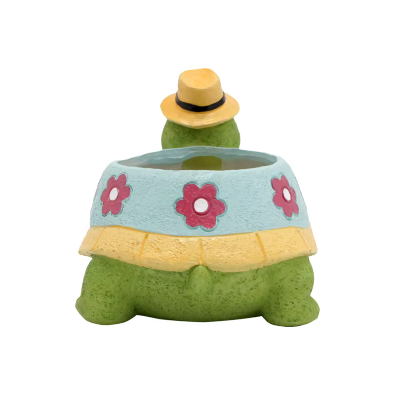 AdTosGarden-Pot de tortue succulente en résine