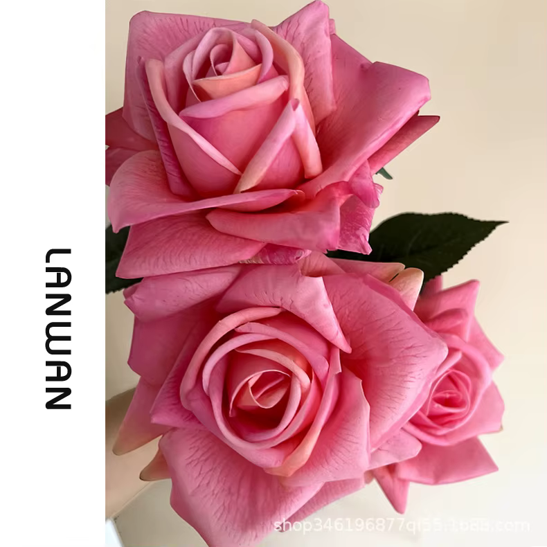 Bouquet de roses artificielles Premium Real Touch hydratantes