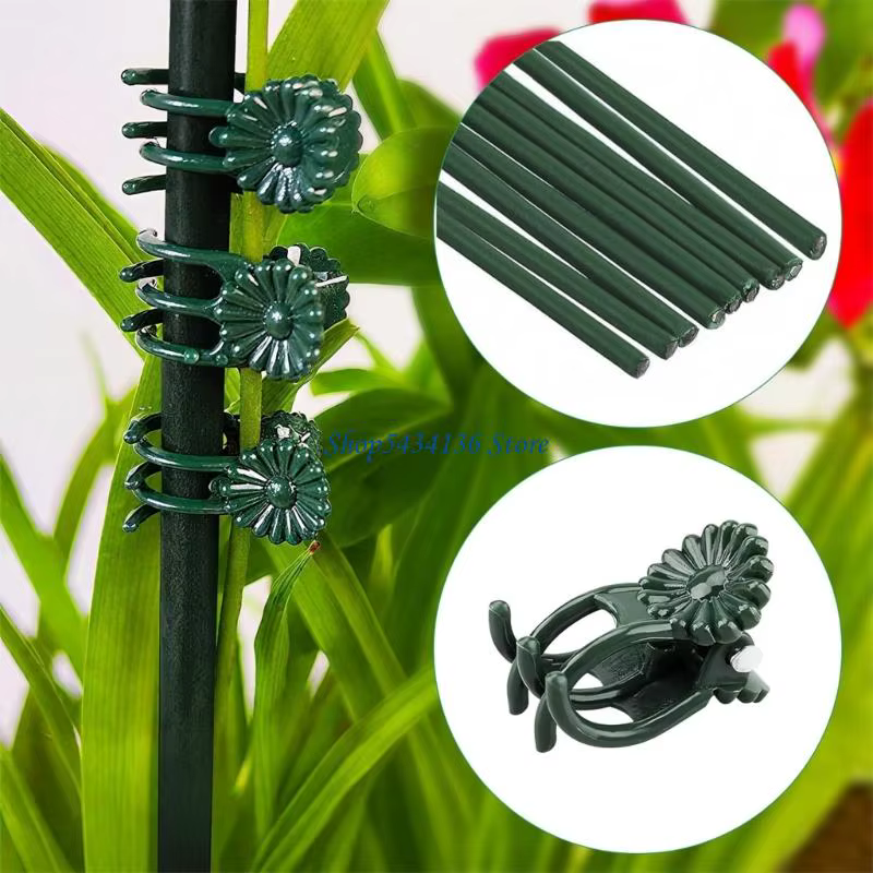 H7ED bâton Support plante Flexible réglable