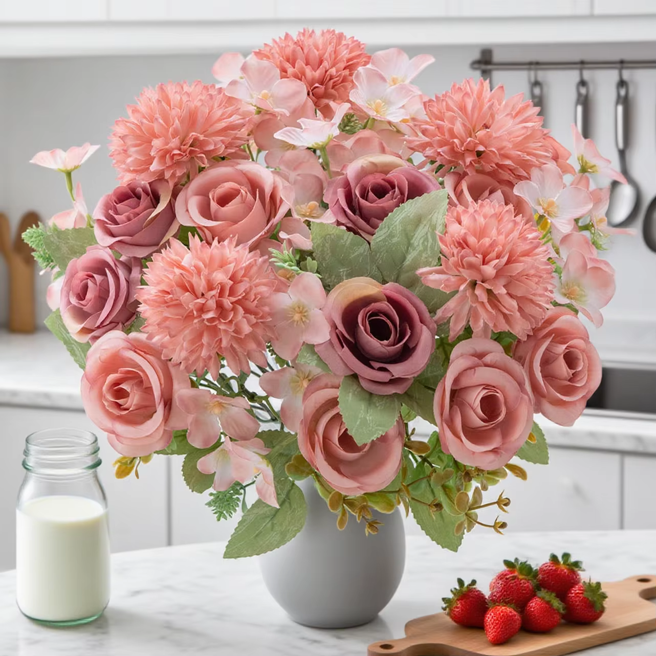 Fleurs artificielles en soie