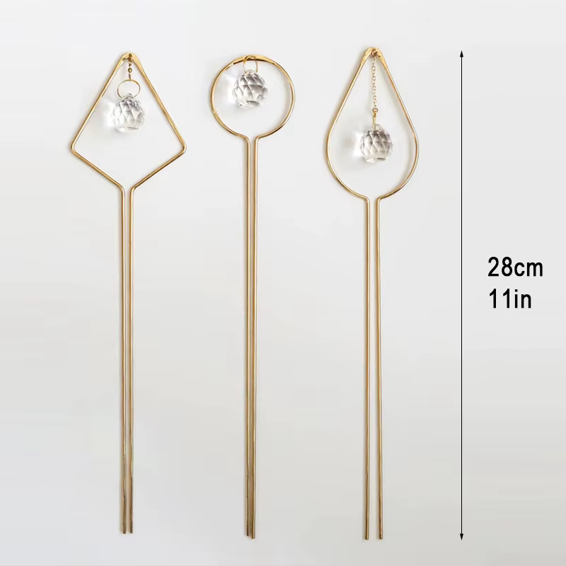 Piquets de plantation en cristal, décoration de jardin, lot de 3