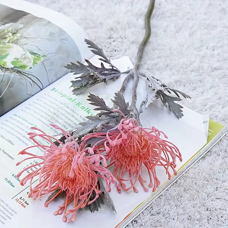 Grande fleur de chrysanthème araignée artificielle réaliste