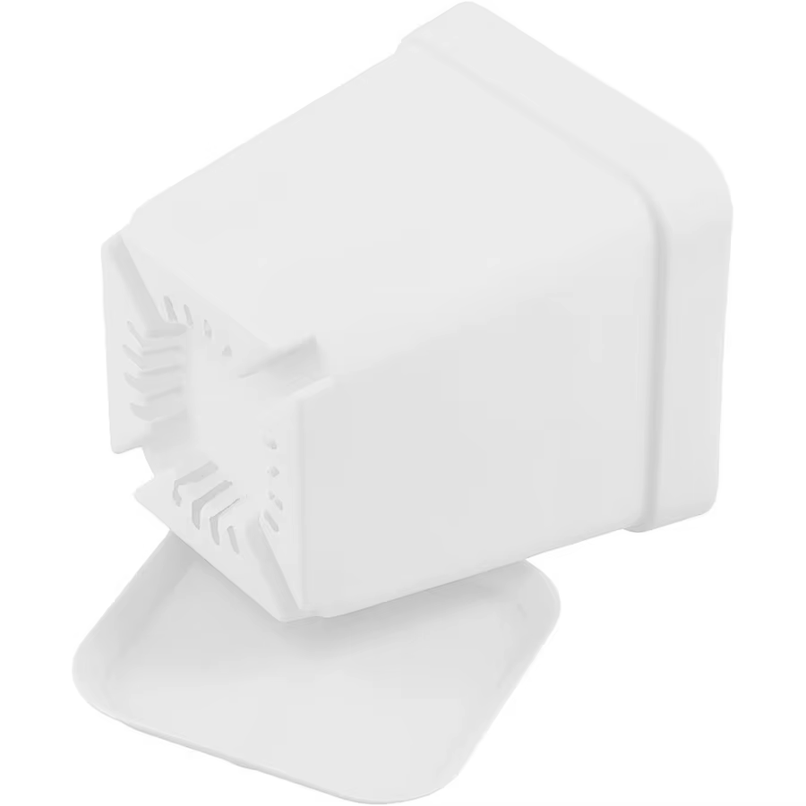 10 pots de plantes carrés en plastique blanc de 7 cm avec plateaux de drainage - Idéal