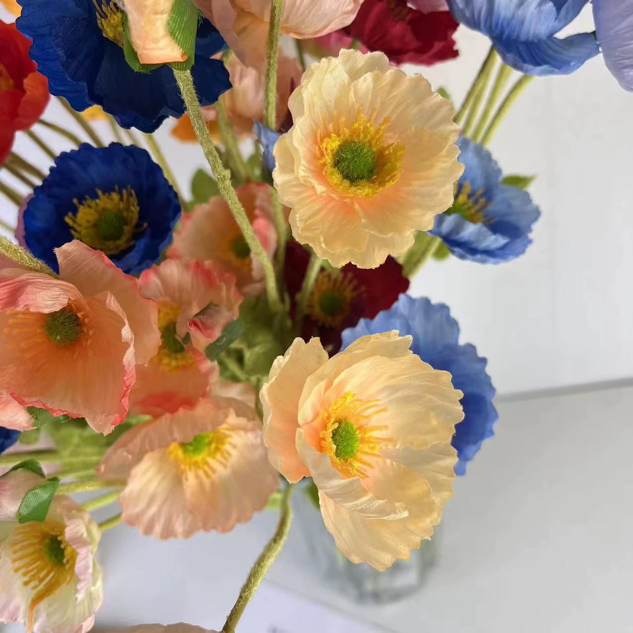 Bouquet de fleurs de coquelicot artificielles