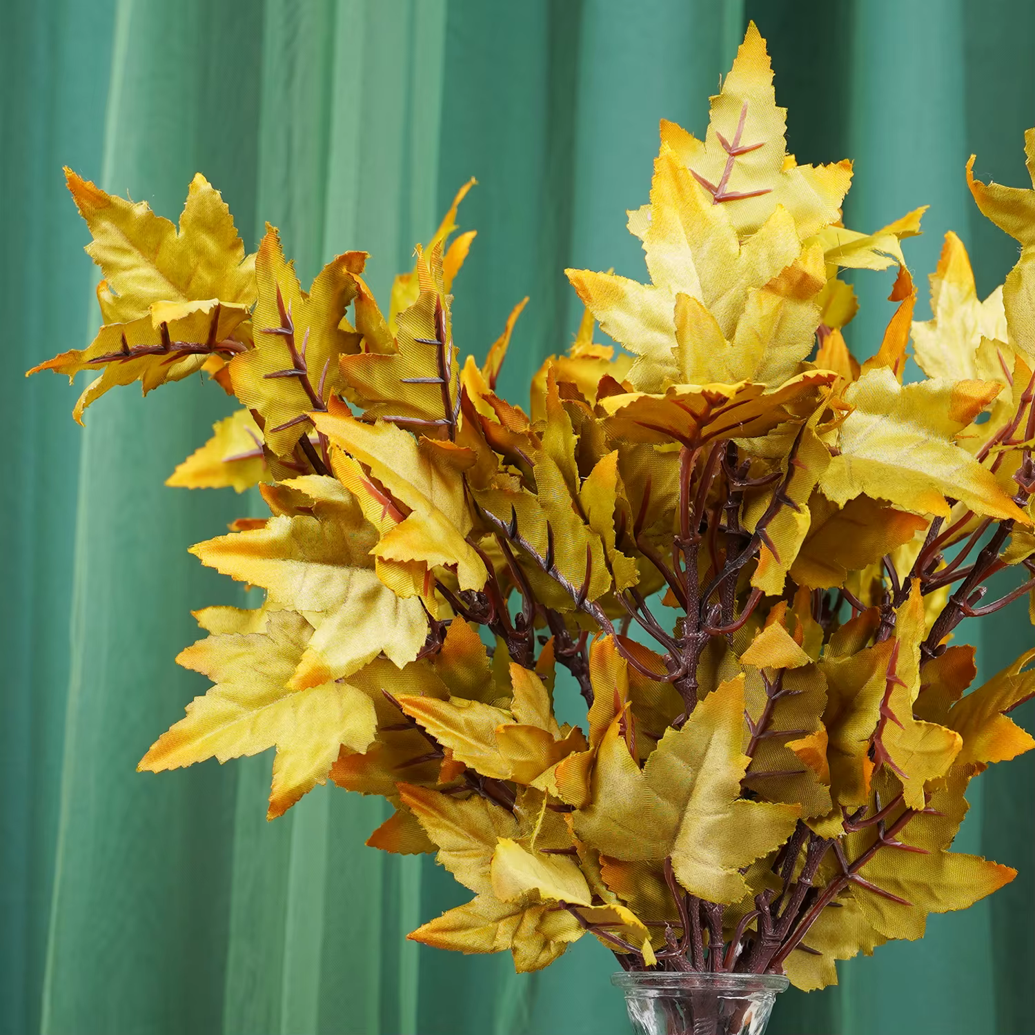 Bouquet de fleurs artificielles en feuille d'érable d'automne