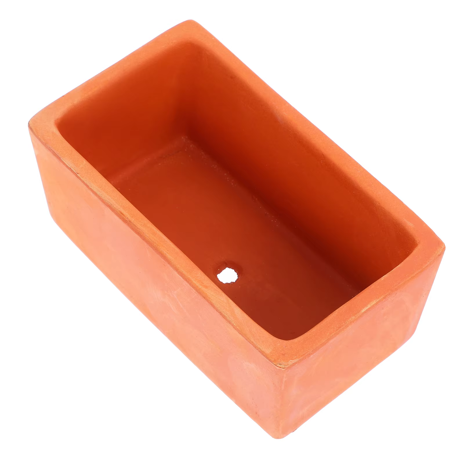 Pot de fleur rectangulaire en terre cuite