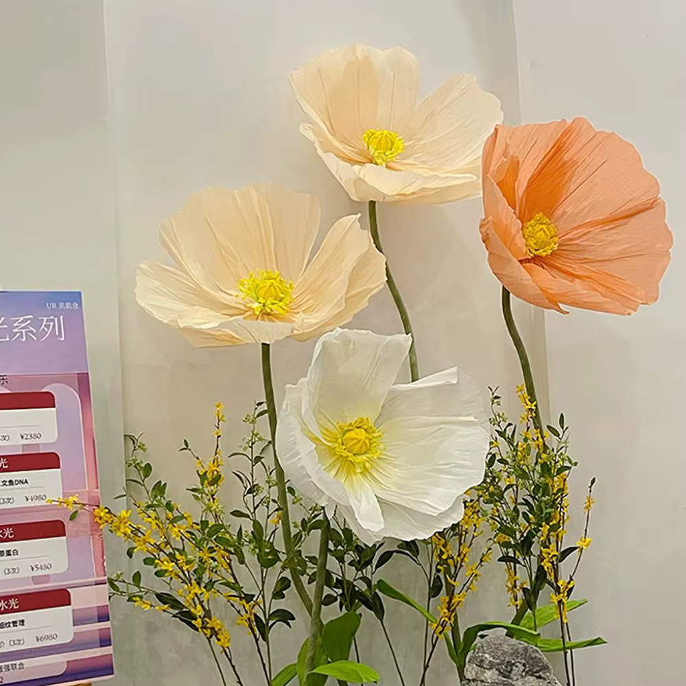 Nouveau 60cm simuler fleur géante papier simulé grande