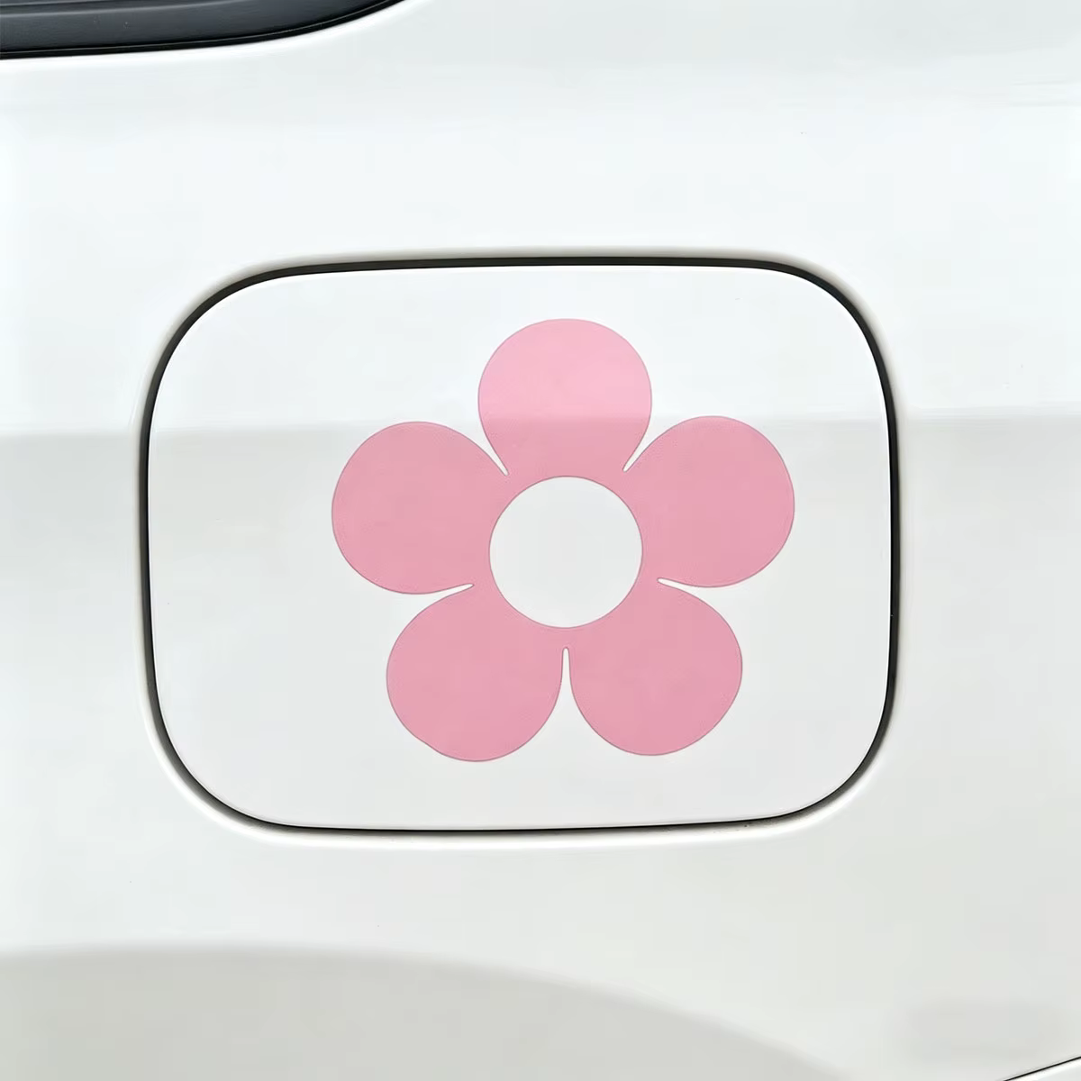 Autocollant floral pour bouchon de réservoir de carburant, autocollant mignon et simple en forme de fleur pour tous les modèles de voitures