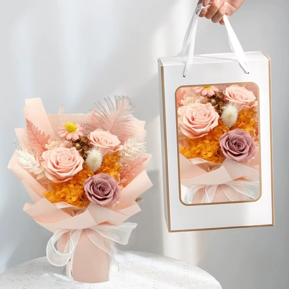 Bouquet de roses conservées longue durée