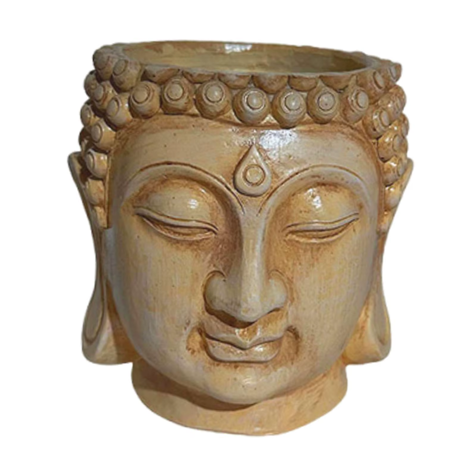 Pot de fleurs en résine en forme de Bouddha