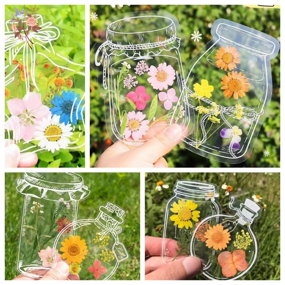 Marque-page de fleurs séchées pressées à la main