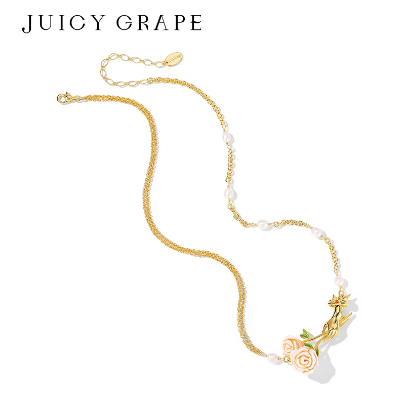 Collier ras du cou romantique en perles de rose, bijoux de luxe émaillés floraux pour femmes et jeunes filles, tendance fête et mariage 2026