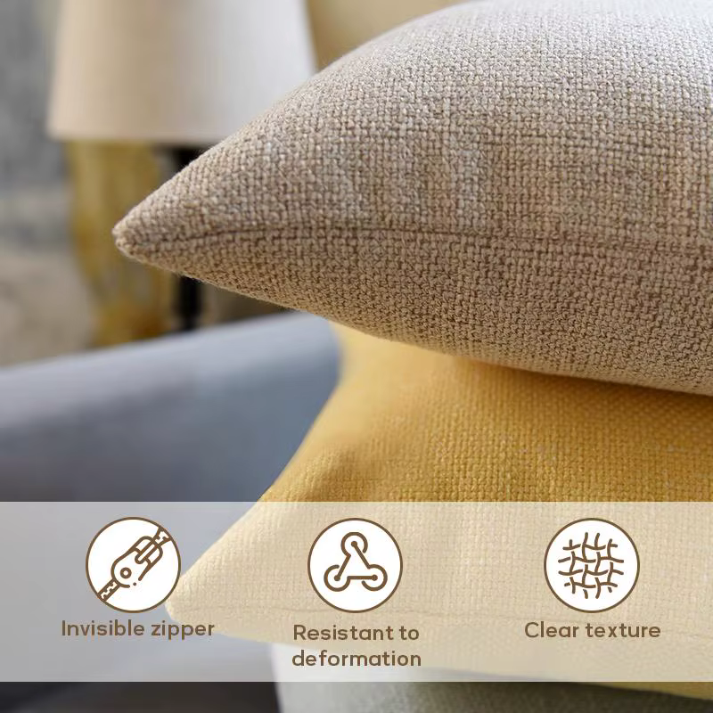 Housse de coussin aquarelle fleurs d'eucalyptus lin naturel tissu organique impression Double face respirant parfait pour la décoration intérieure