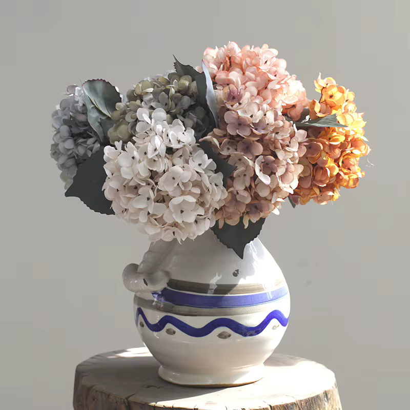 Fleurs artificielles d'hortensia d'automne 13