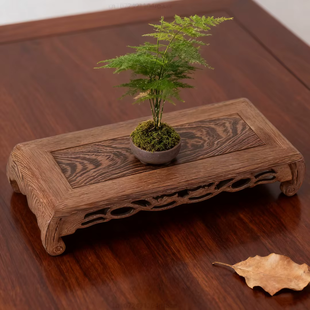 Base de support pour plantes en bois