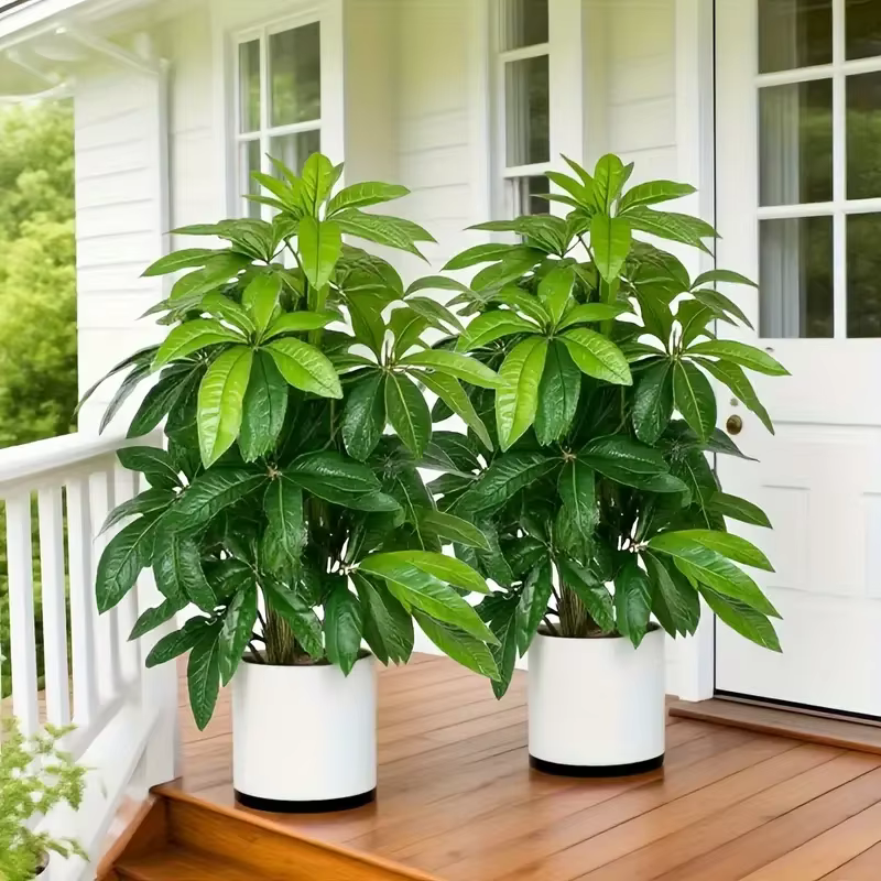 1 pièces grandes plantes vertes réalistes arbre d'argent artificiel paume pour jardin extérieur mariages fêtes balcon porche cour noël