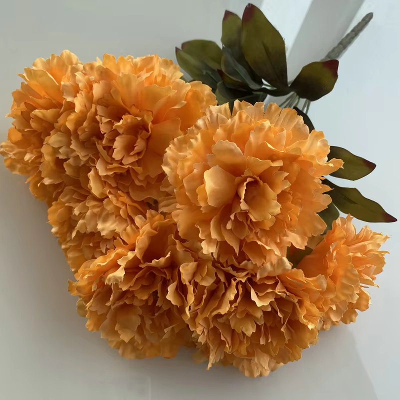 Bouquet de fleurs d'hibiscus artificielles à 7 têtes
