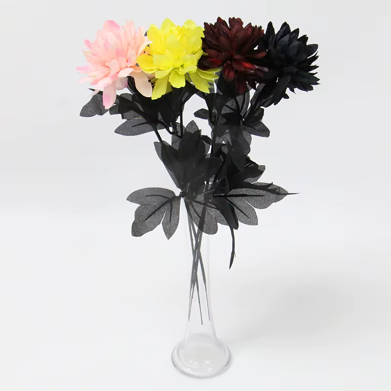 Branche de fleur artificielle Dahlia noire Bourgogne