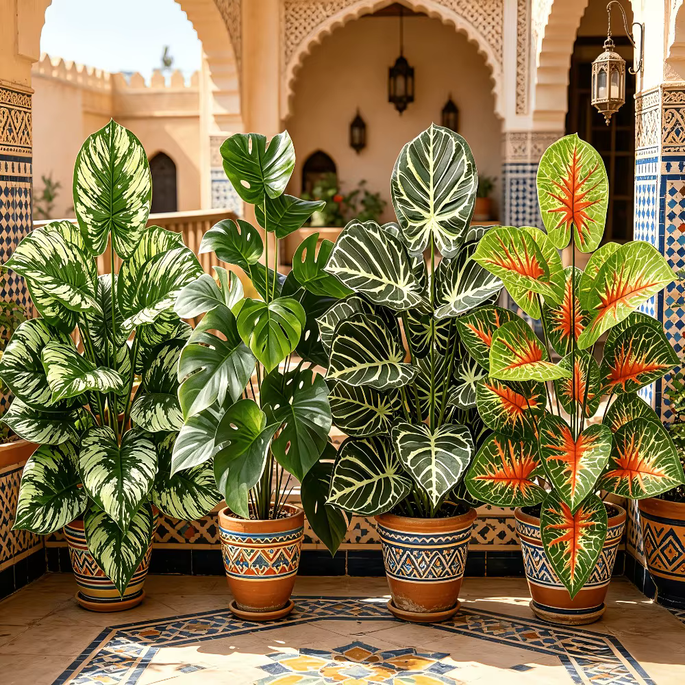 Ensemble de 4 plantes artificielles