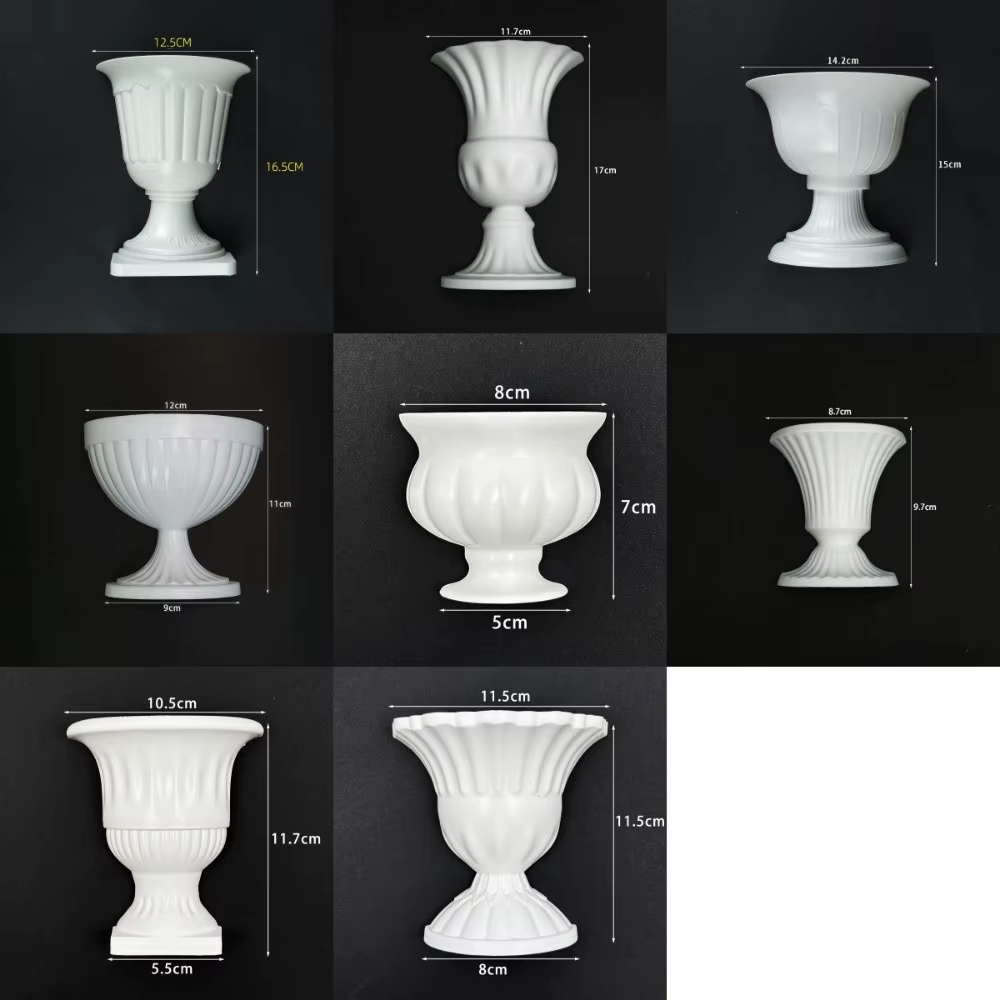 Nouveau vase mural demi-mur style peinture à l'huile française blanc