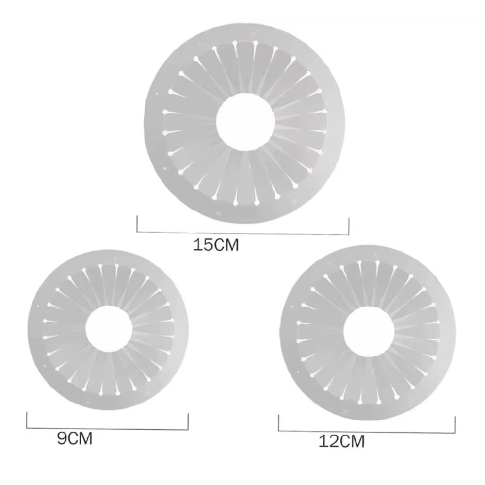Outil de fabrication de fleurs en ruban DIY de 9 cm, 12 cm, 15 cm, pour la création de fleurs en tissu transparent, figurines de table, artisanat