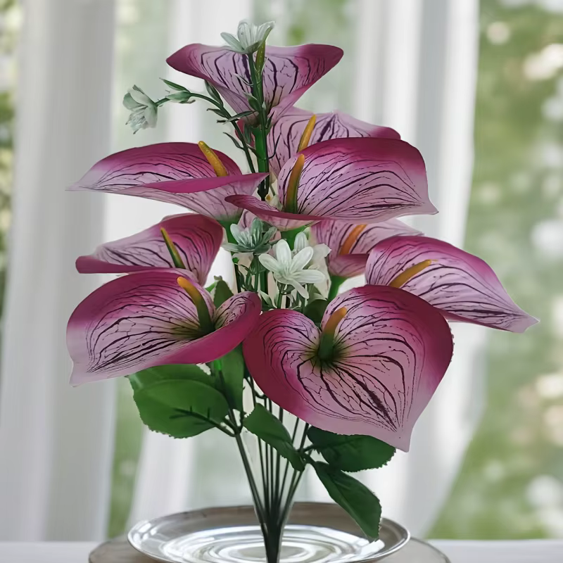 1 bouquet de 10 lys calla aux couleurs vives