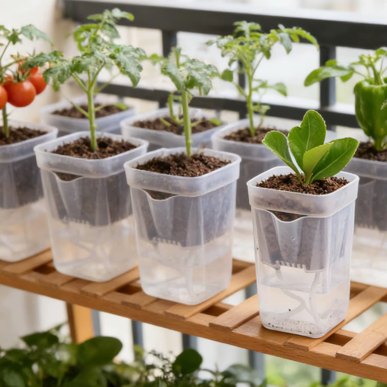 Petits pots auto-arrosants pour plantes d'intérieur