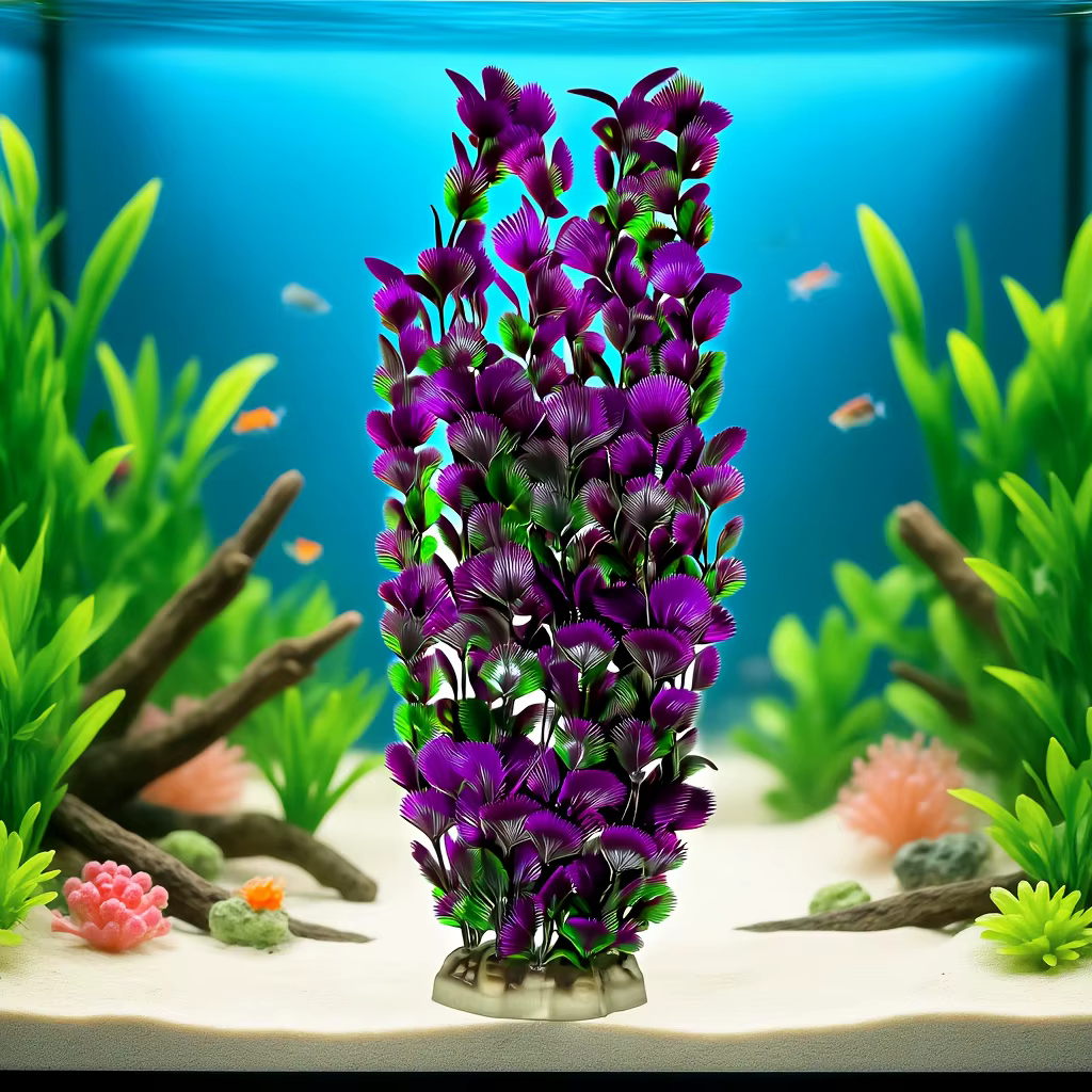 38 cm/15 pouces Aquarium artificiel eau herbe