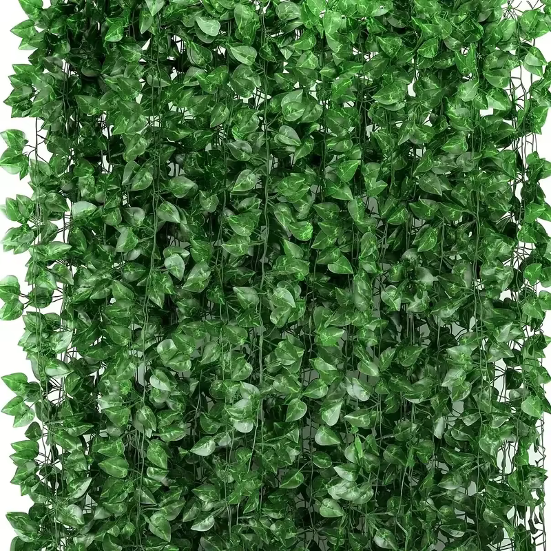 Guirlande de feuilles de lierre artificielles vertes