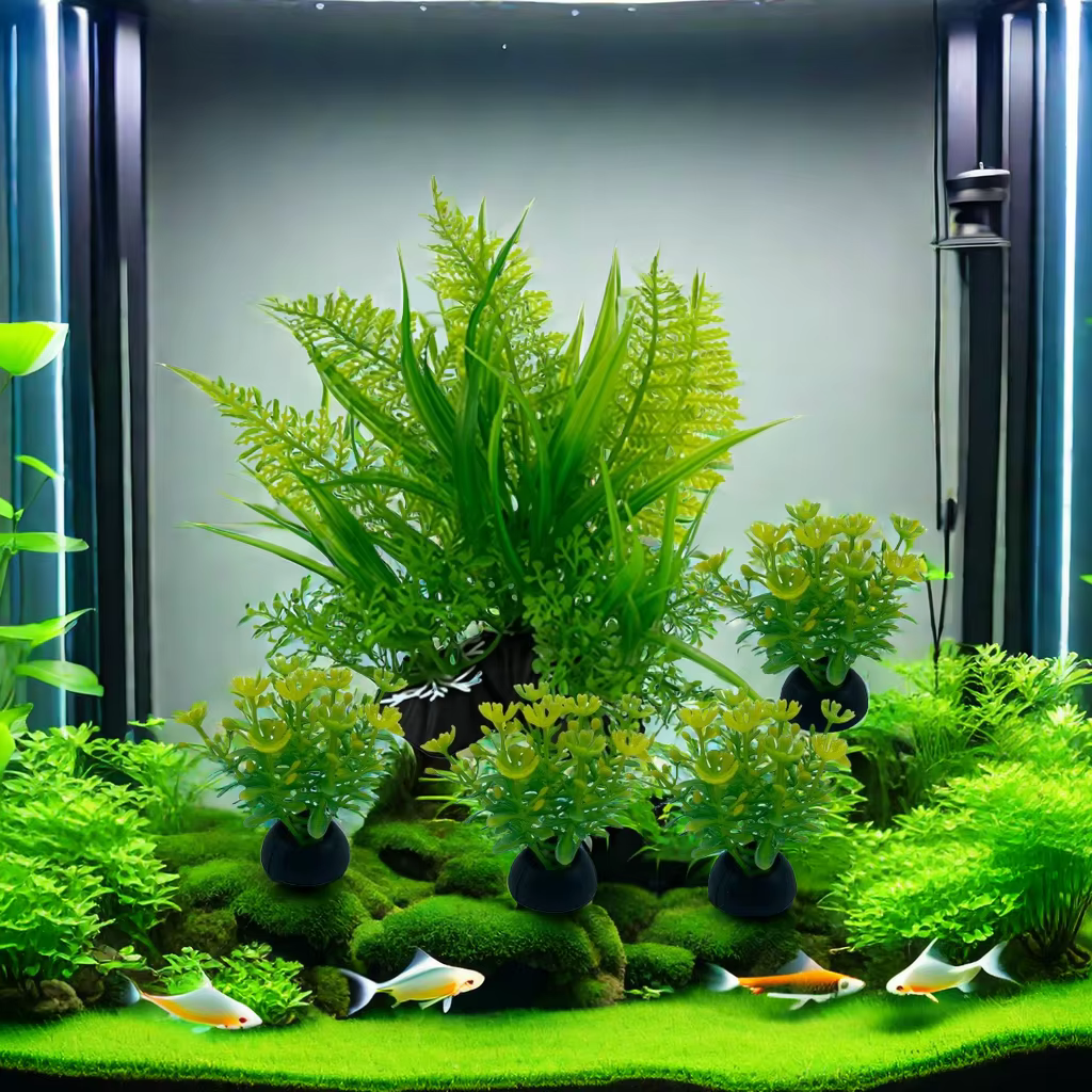 Ornements de plantes d'aquarium