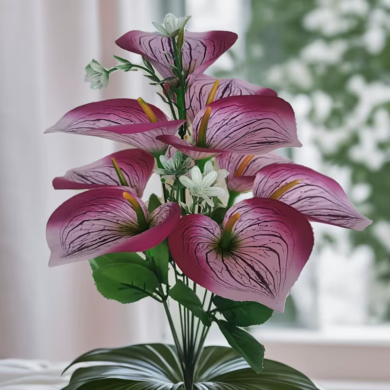 1 bouquet de 10 lys calla aux couleurs vives