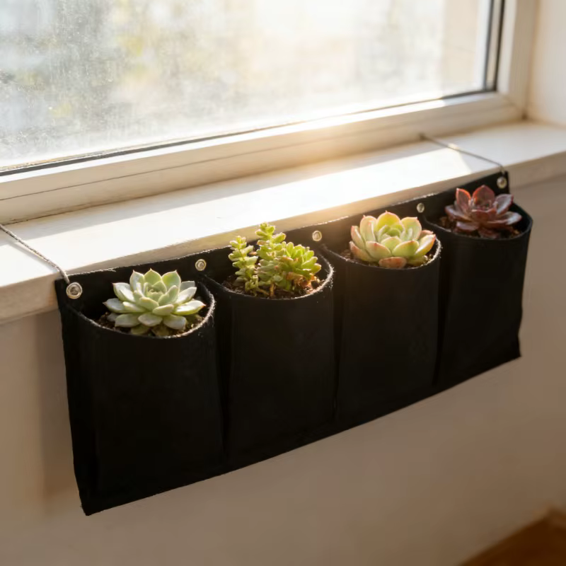 Sac de culture en feutre noir pour plantes