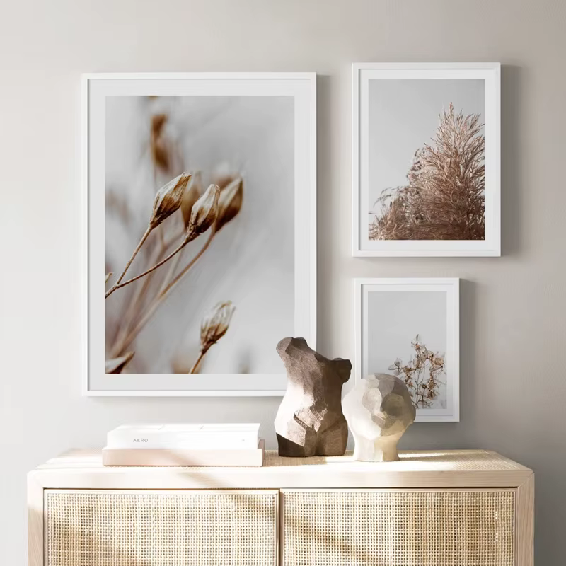 Ange Reed Nature Plante Toile Beige Paysage Peinture