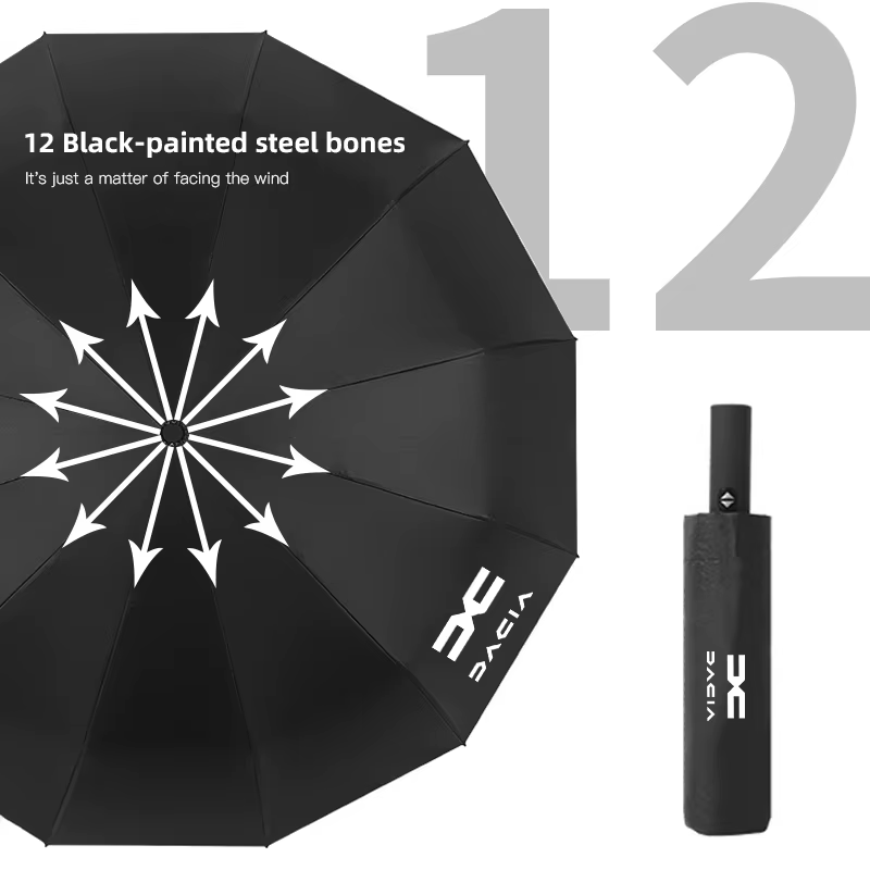 Parasol pliant automatique coupe-vent pour voiture, accessoires pour Dacia Sandero Stepway Duster Logan MCV Jogger Bigster/porte-clés