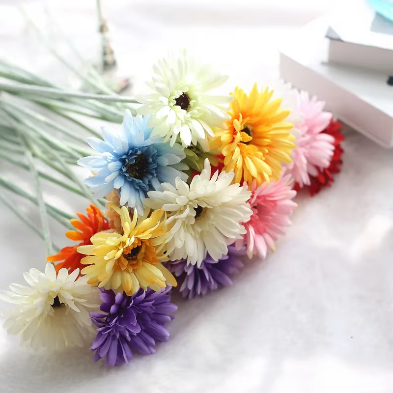 Branche de fleur de Gerbera artificielle 55cm