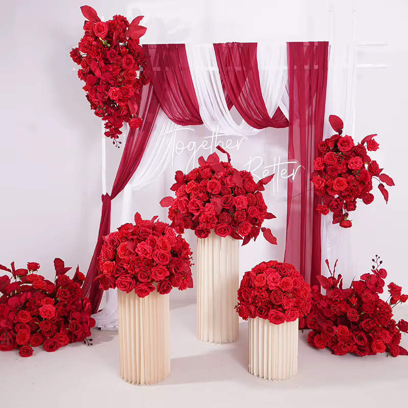 Boule de fleur de baies de Rose rouge