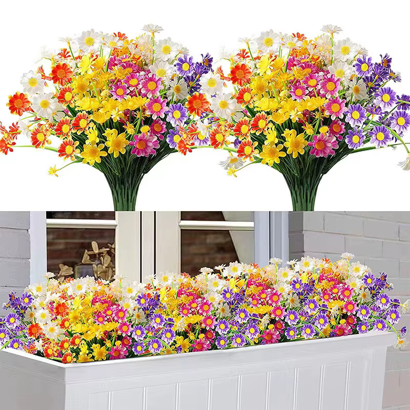Fleurs de marguerites artificielles pour l'extérieur