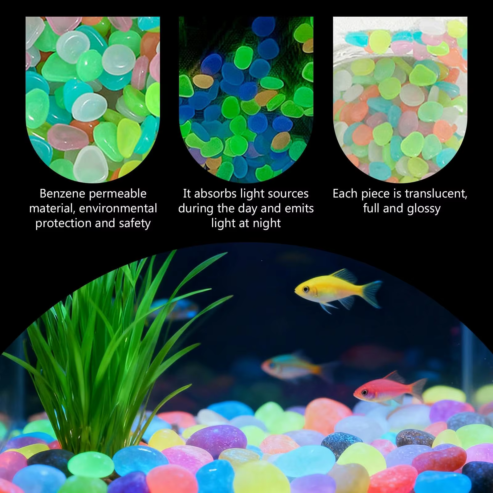 Pierres lumineuses en résine pour plantes en pot